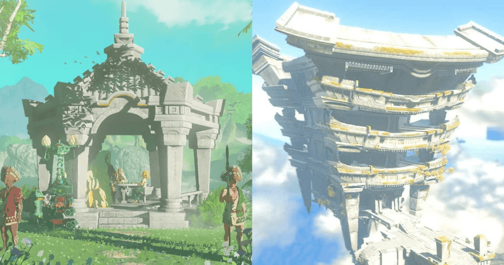 ゼルダの伝説ティアーズオブザキングダムの神代の時代の建築物
