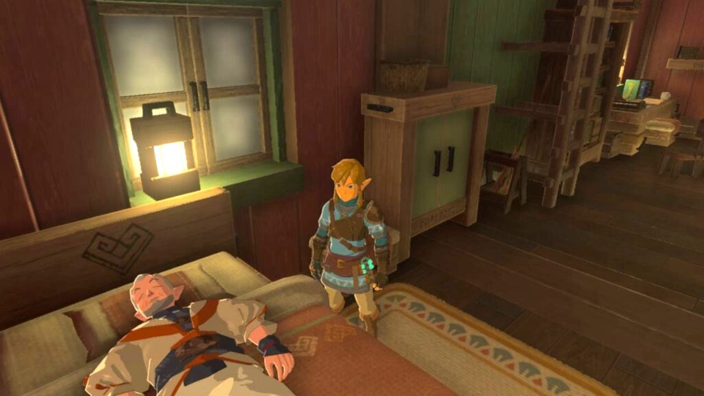 ゼルダの伝説ティアーズオブザキングダムにあるハテノ学校にいるシモンは深夜１時に眠る