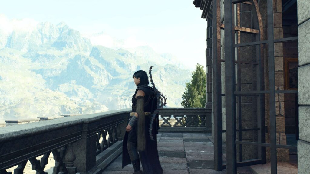 ドグマ２にある富裕区の自宅。２階のベランダの景色。