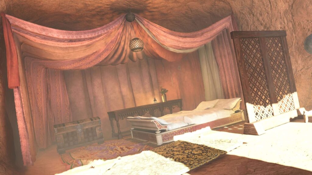 ドラゴンズドグマ2にある宮殿区の自宅の寝室