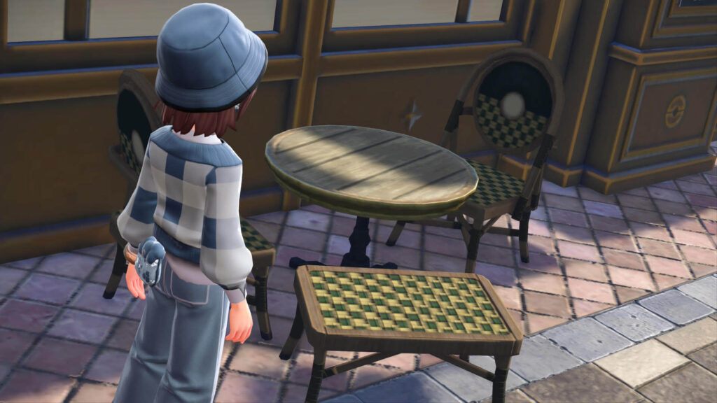 ポケモンレジェンズZAにあるカフェ・ソレイユは、昼時になると日当たりが良くなる