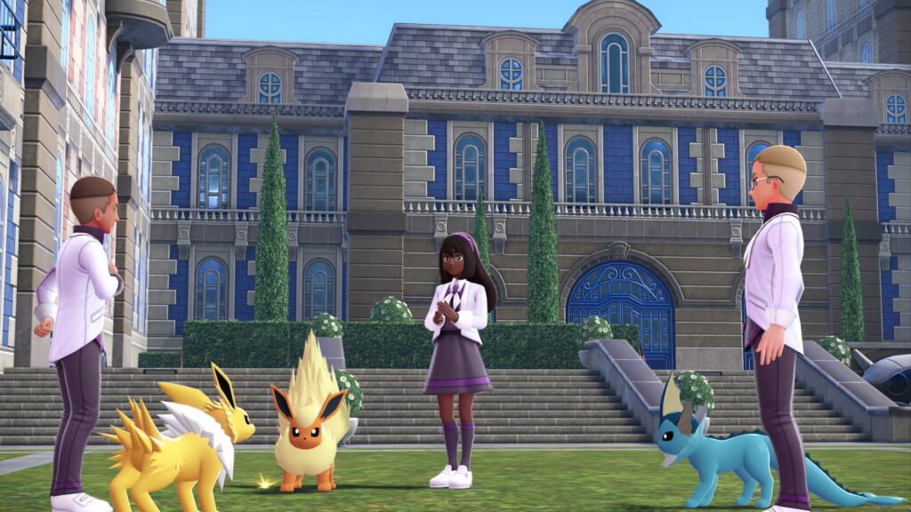ポケモンレジェンズZAにあるミアレシティ。エトワール校の校庭の様子。