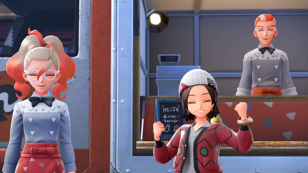 ポケモンレジェンズZAにあるヌーヴォカフェで主人公と写真に写ったグリとグリーズ