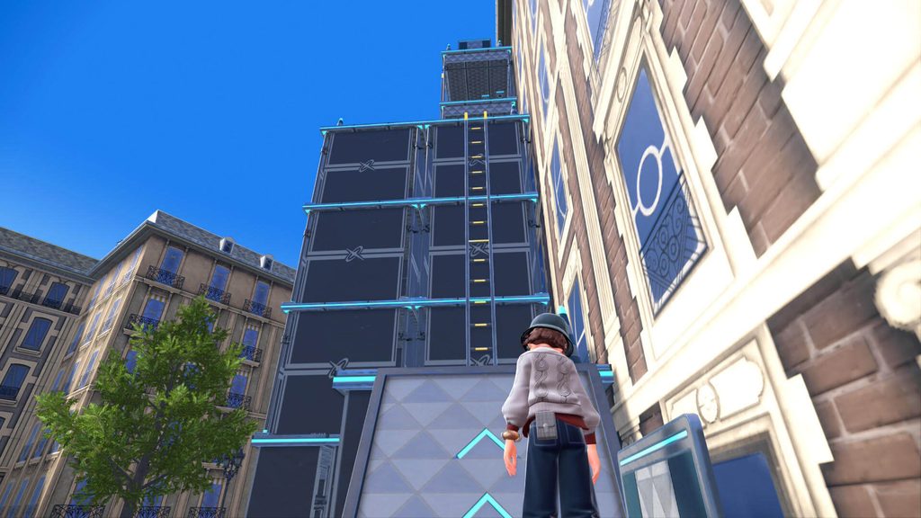 ポケモンレジェンズZAにあるジョーヌ3番地の屋上に上がるにはアスレチックを上る必要がありガッカリする主人公
