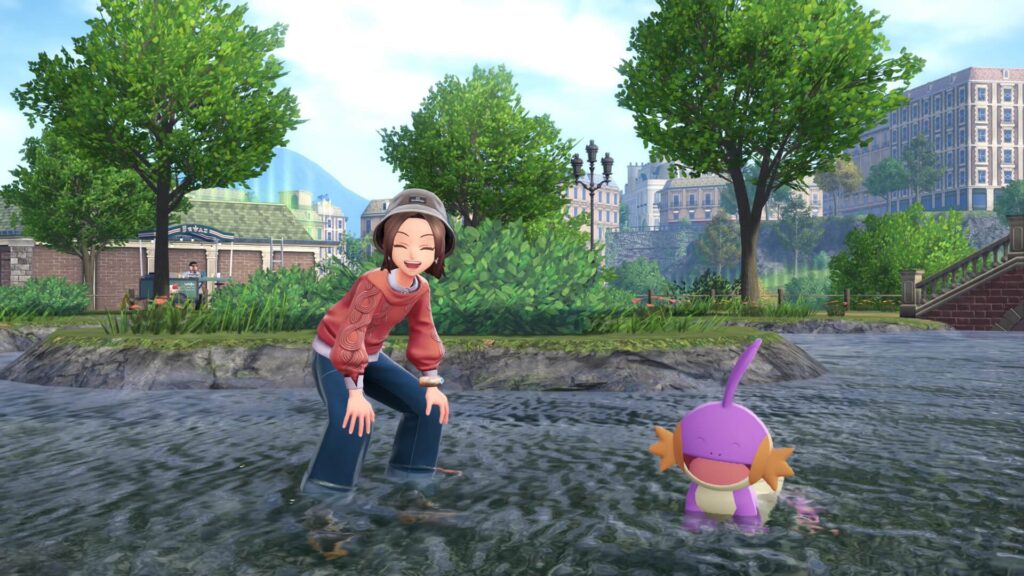 ポケモンレジェンズZAにあるベール6番地に来た色違いミズゴロウと主人公