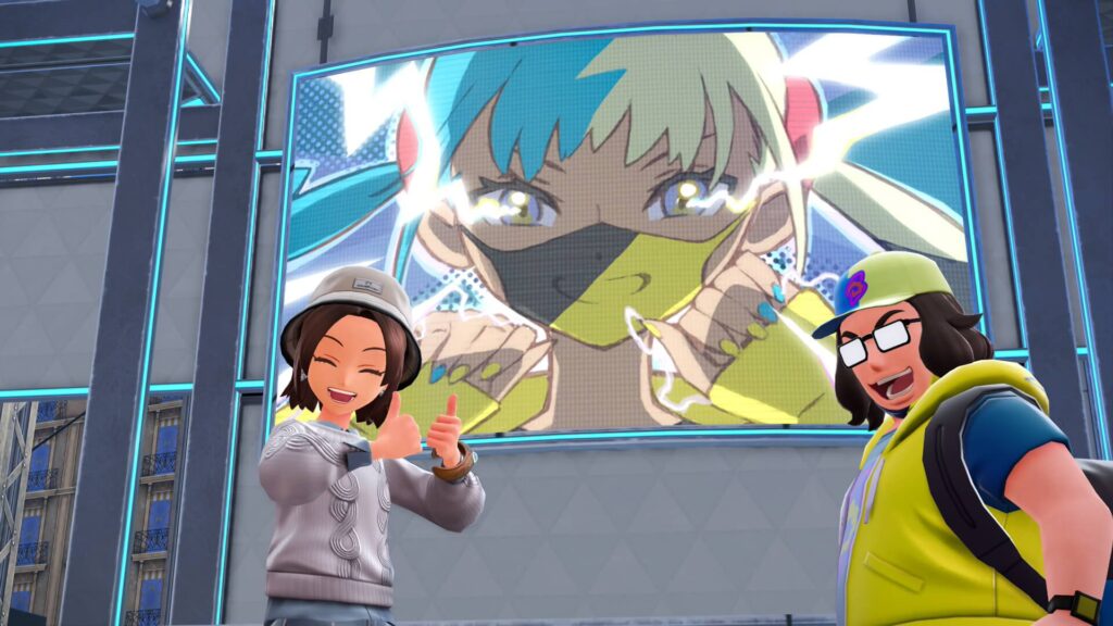 ポケモンレジェンズZAにあるミアレシティで開催されたカナリィカルトクイズ王決定戦の後、マニーと記念撮影する主人公