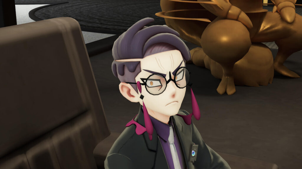 ポケモンレジェンズZAに出てくるカラスバが怒った表情をしている