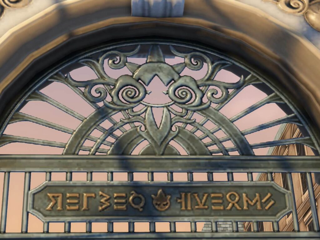 ポケモンレジェンズZAにあるパサージュで見たロゼリアデザインのアーチ型小窓