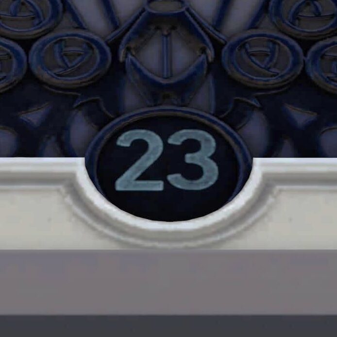 ポケモンレジェンズZAにあるパサージュの店舗の上にある23の番号