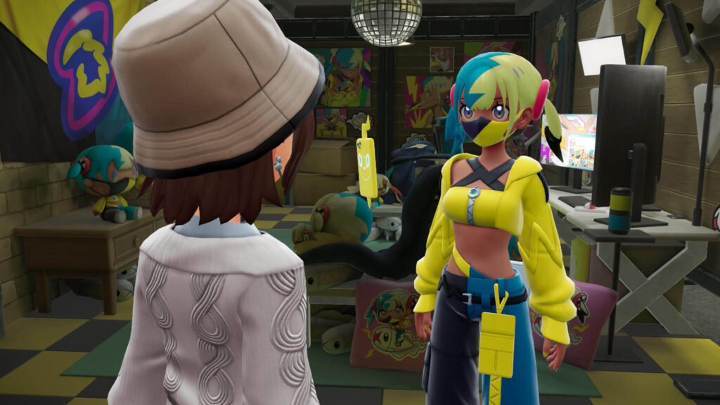 ポケモンレジェンズZAのミアレシティにあるラシーヌ工務店の自室にいるカナリィ