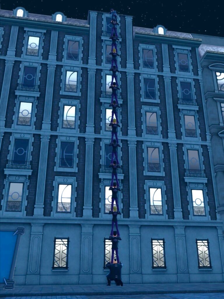 ポケモンレジェンズZAでアンジュの暴走時にサビ組が根性出した　人間ハシゴ