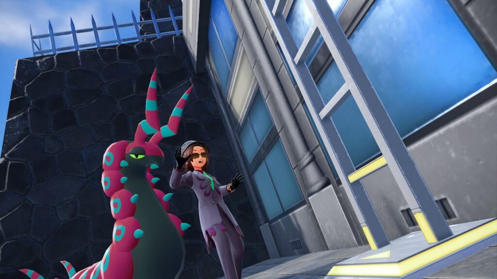 ポケモンレジェンズZAにあるサビ組事務所の隣の建物には、屋上に上がる梯子が設置されている