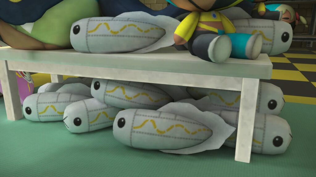 ポケモンレジェンズZAにあるラシーヌ工務店のカナリィの自室に置かれたシビシラスのぬいぐるみ