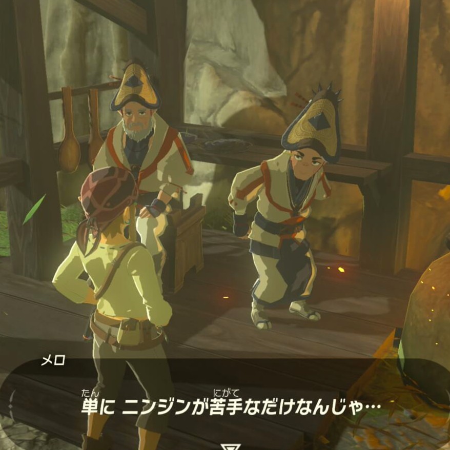 ゼルダの伝説ブレスオブザワイルドにあるカカリコ村で、夕食時のメロ