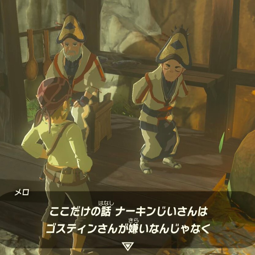 ゼルダの伝説ブレスオブザワイルドにあるカカリコ村で、夕食時のメロ