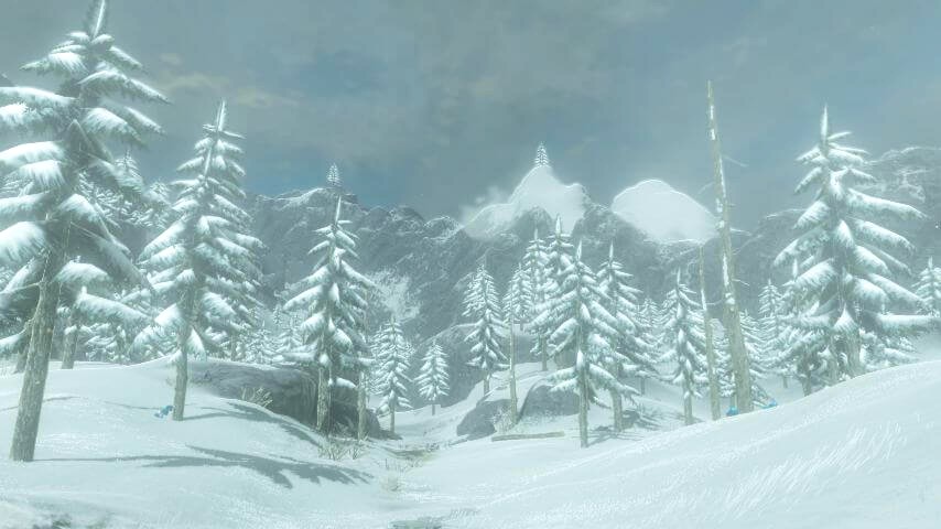 ゼルダの伝説ブレスオブザワイルドにあるラネール地方のネルドーラ雪原