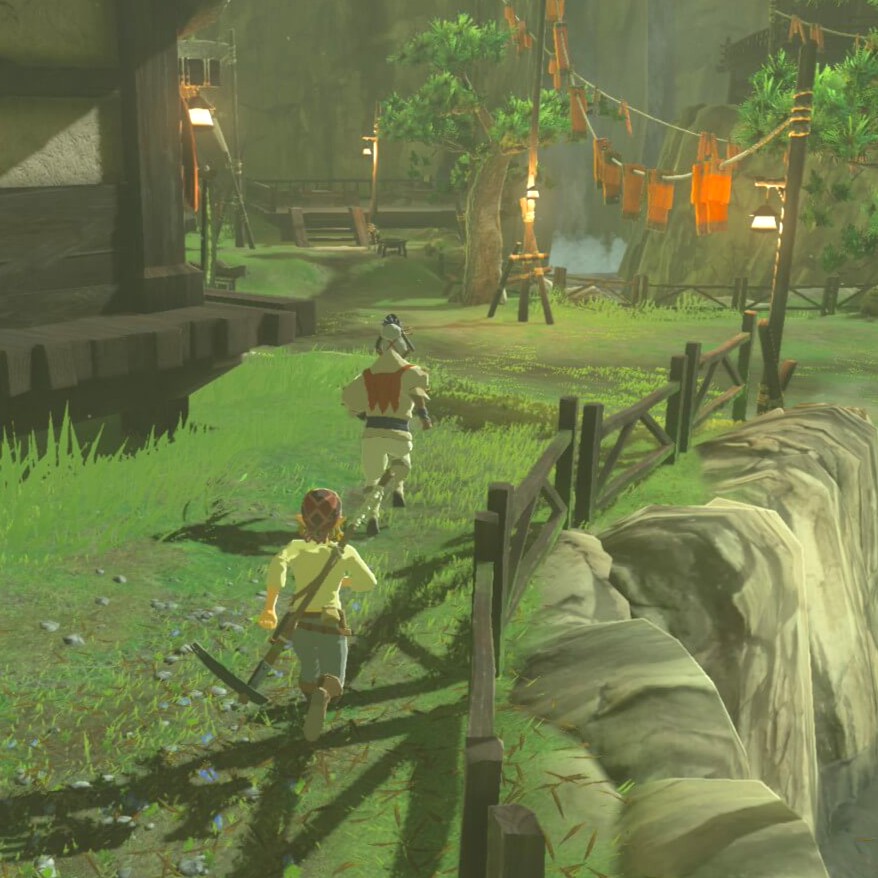 ゼルダの伝説ブレスオブザワイルドにあるカカリコ村で素材屋へ向かうゴスティン