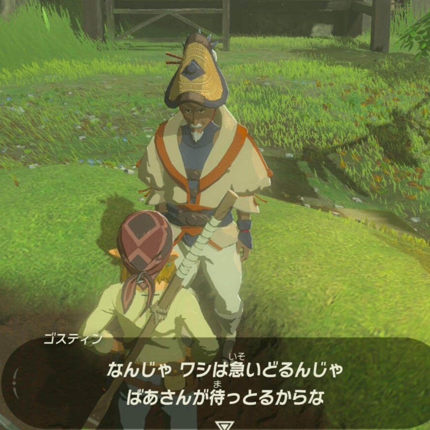 ゼルダの伝説ブレスオブザワイルドにあるカカリコ村で素材屋へ向かうゴスティン