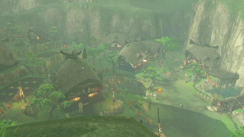 ゼルダの伝説ブレスオブザワイルドにあるカカリコ村の景色
