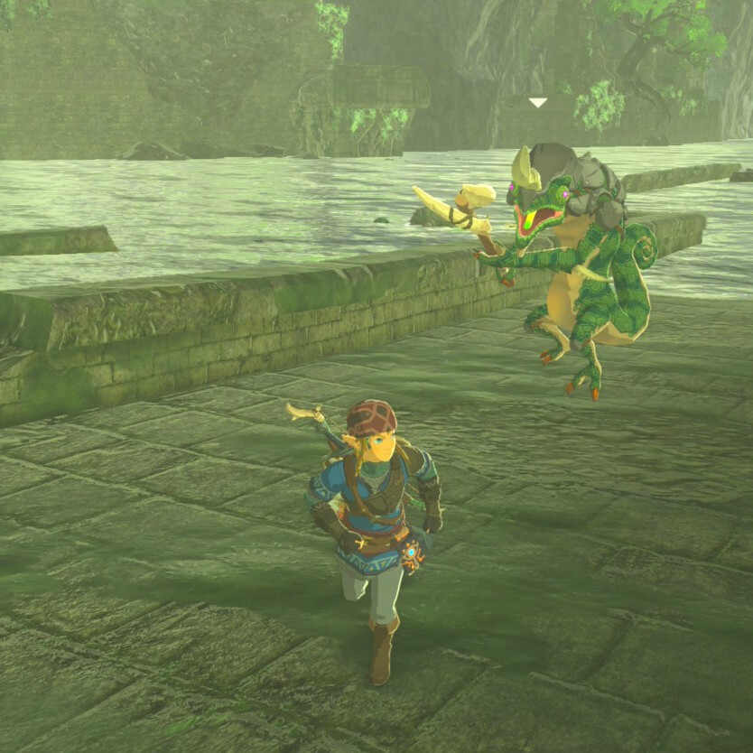 ゼルダの伝説ブレスオブザワイルドにあるラネール参道に棲むリザルフォス