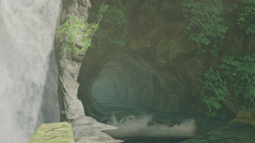 ゼルダの伝説ブレスオブザワイルドにあるラネール参道中央広場には試練の祠が隠された洞窟がある。