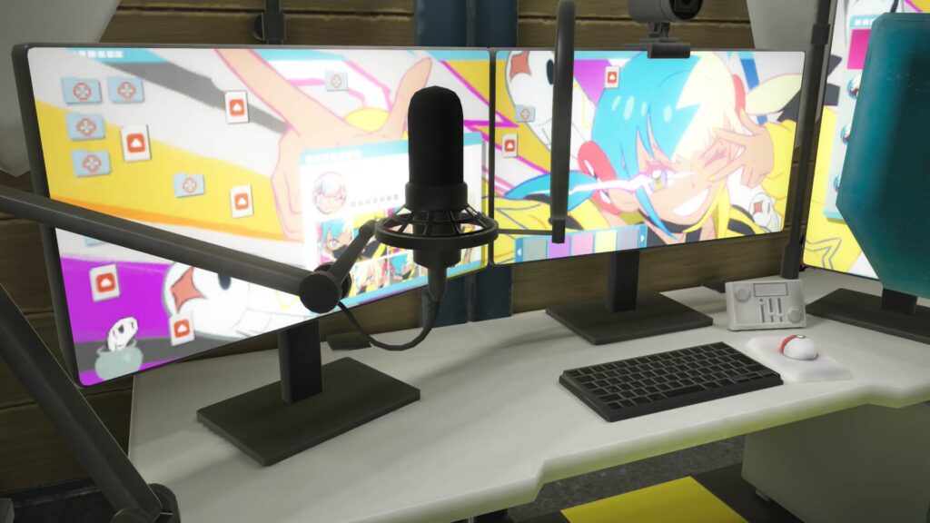 ポケモンレジェンズZAにあるカナリィさんの配信部屋に置かれたゲーミングモニター