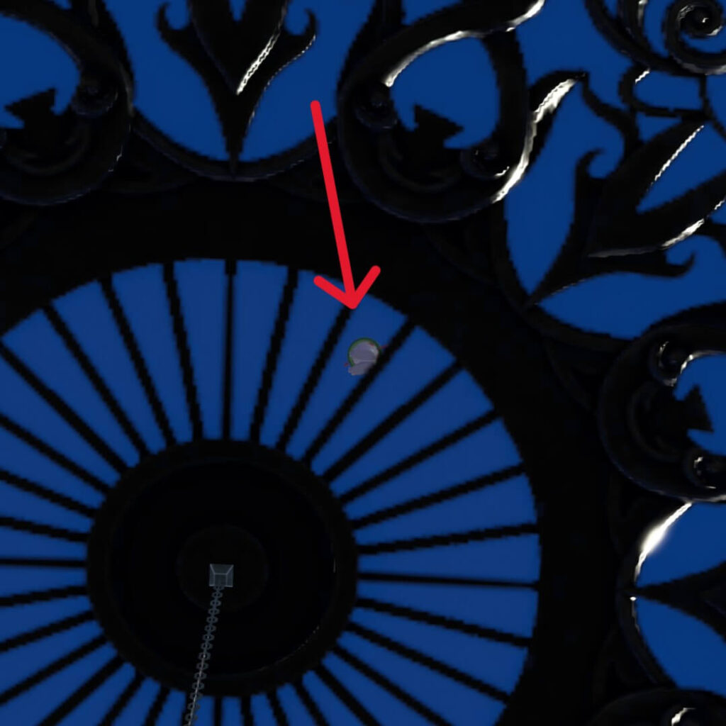 ポケモンレジェンズZAにあるルージュ２番地のパサージュのドーム天井の上を歩くポケモン