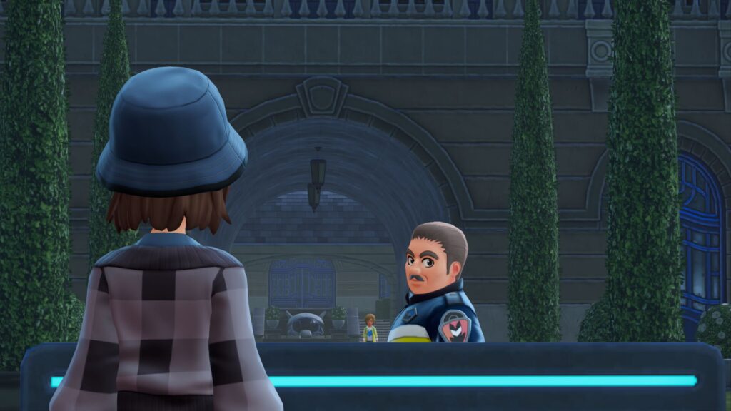 ポケモンレジェンズZAにあるルージュ２番地の近くを警察官が歩く