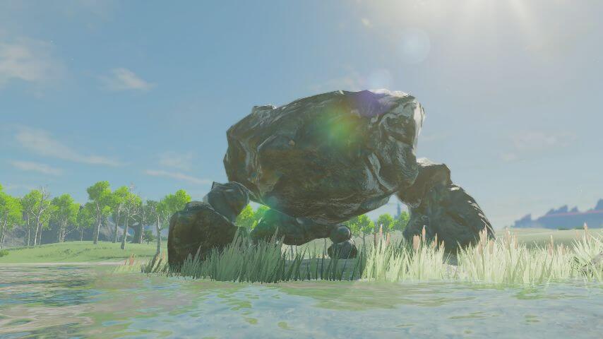 ゼルダの伝説ブレスオブザワイルドにあるコモロ池に棲むイワロック