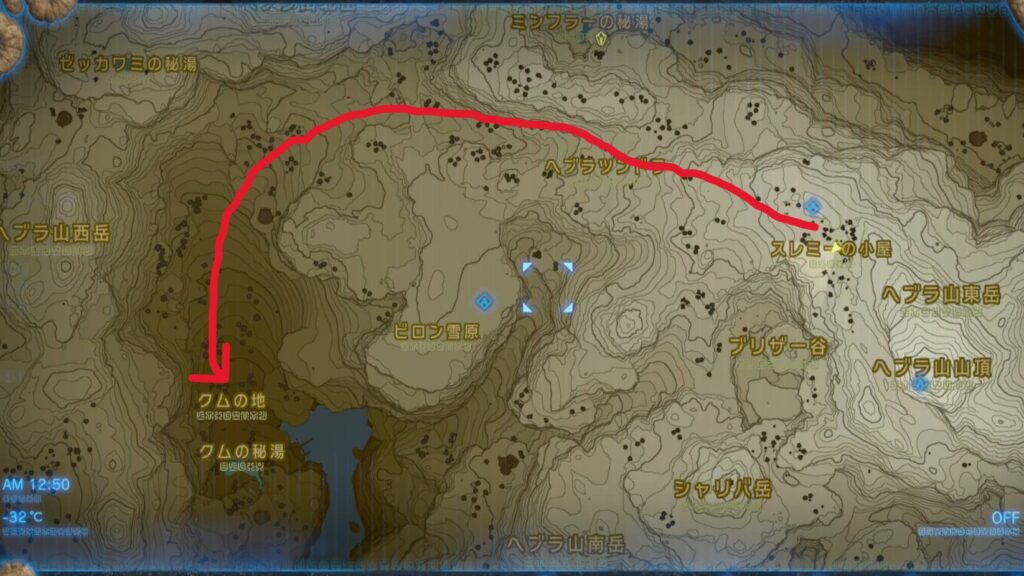 ゼルダの伝説ブレスオブザワイルドのマップ
